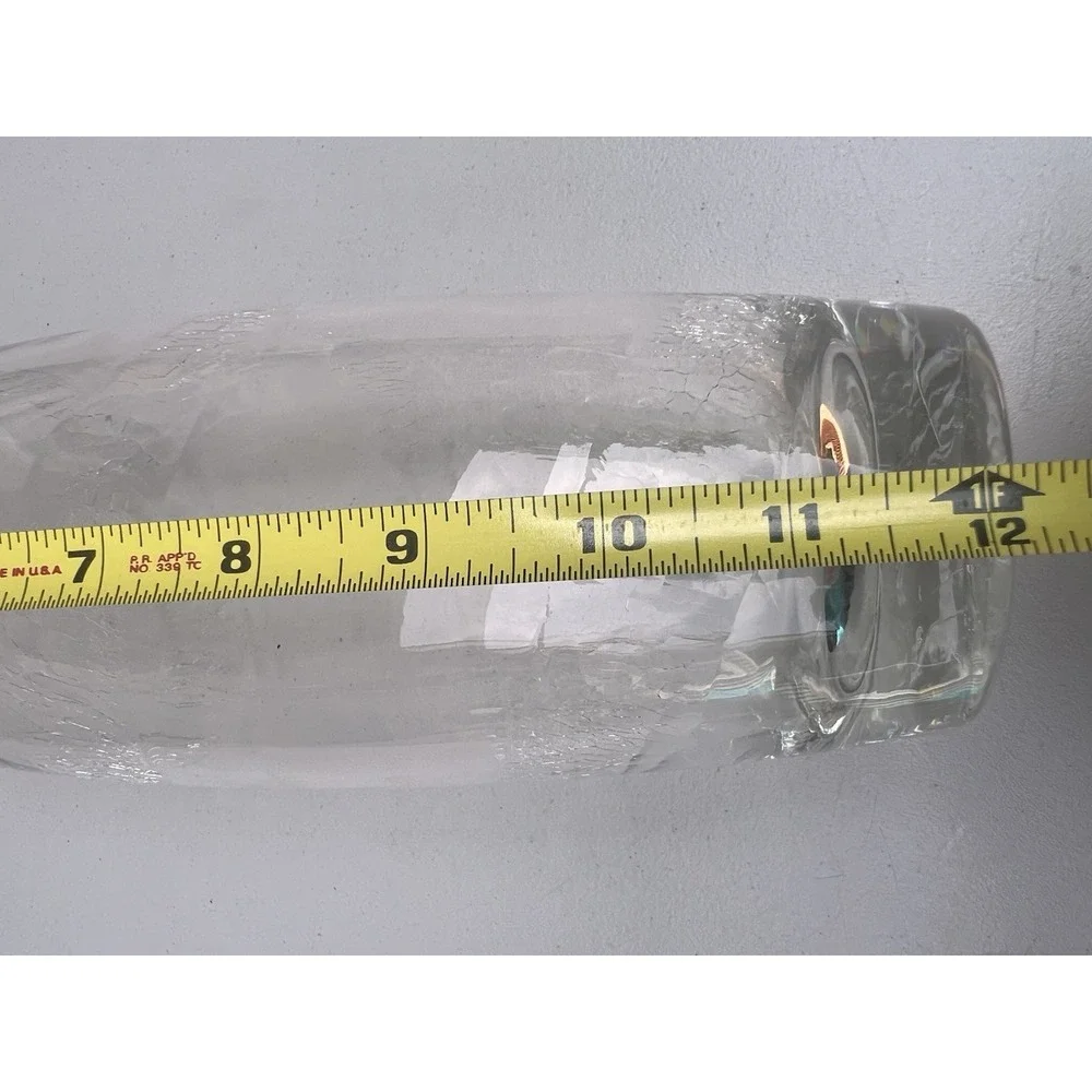 Clear Art Glass Vase 12